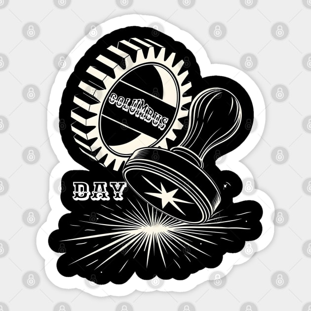 The U.S. Columbus day Sticker by stitchloom